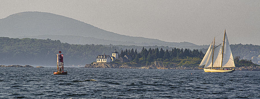 Indian Island Lighthouse - Rockport - Maine Photograph by Marty Saccone