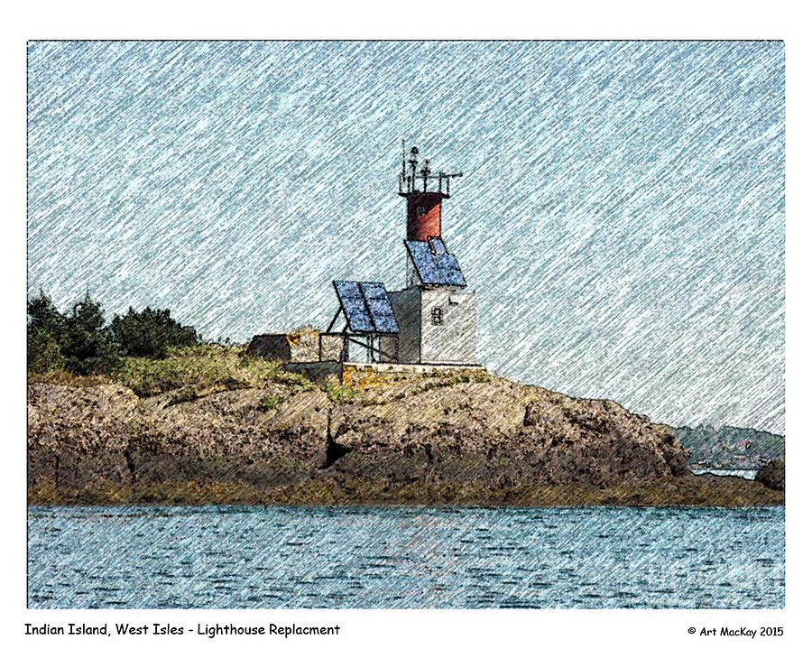 Lighthouse Photograph - Indian Island Lighthouse Site by Art MacKay