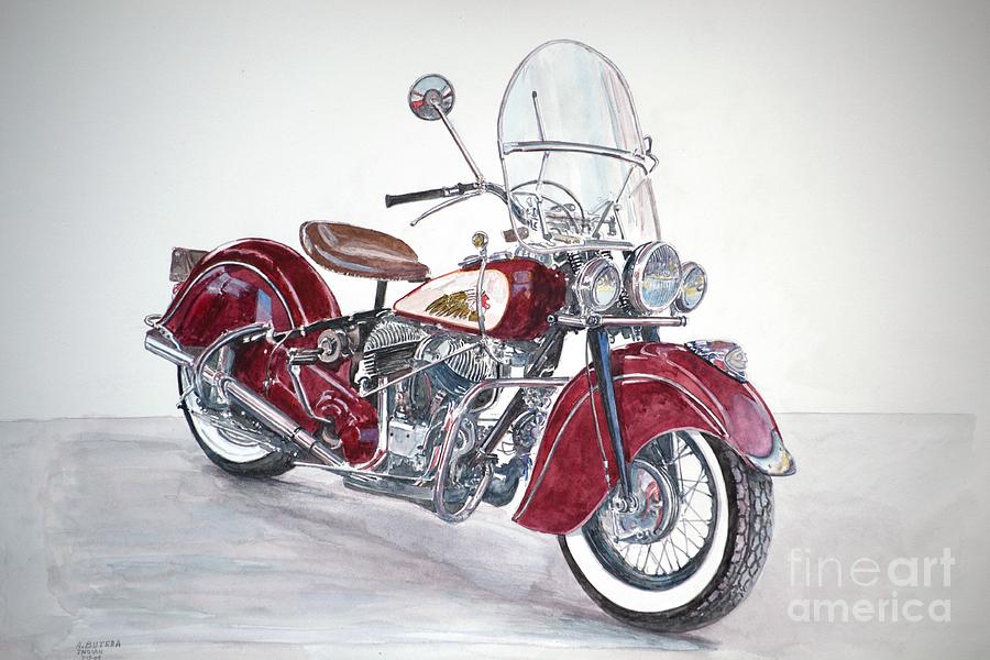 Indian Motorcycle Painting by Anthony Butera