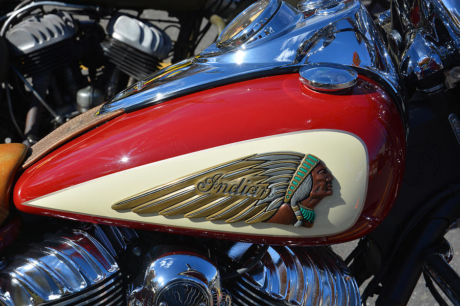 Indian Motorcycle Gas Tank Photograph by Mike Martin