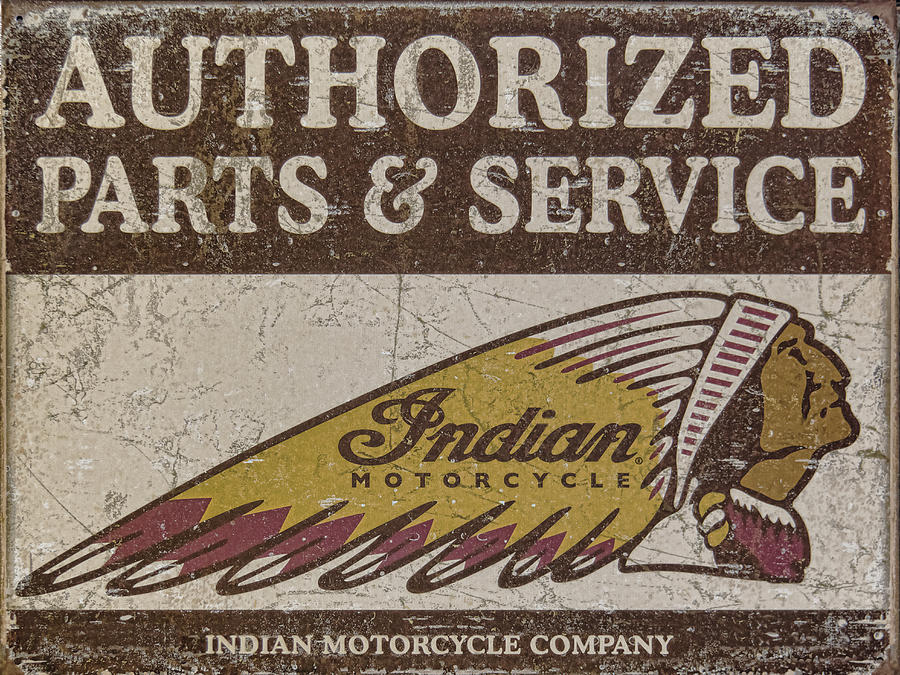 Indian Motorcycle Sign Photograph by Wes and Dotty Weber
