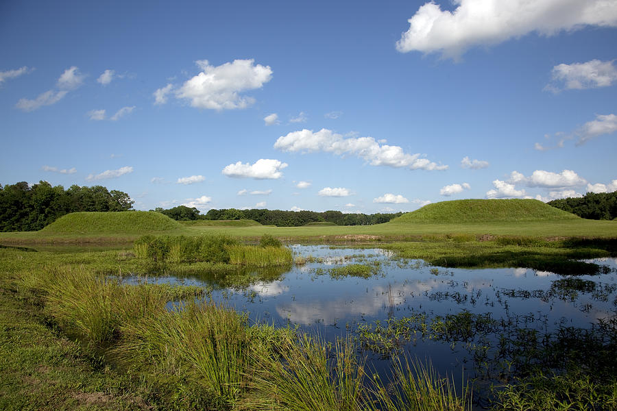Indian Mounds in Moundville Alabama  Photograph by Carol M Highsmith