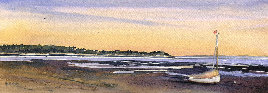 Indian Neck Sunset Painting by Heidi Gallo