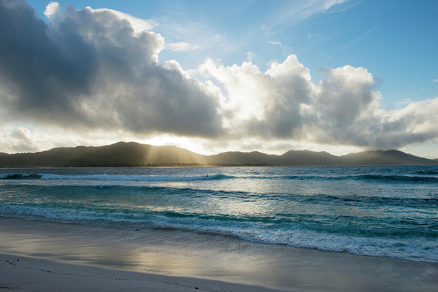 Indian Ocean And Praslin Island At Dawn Photograph by James Warwick