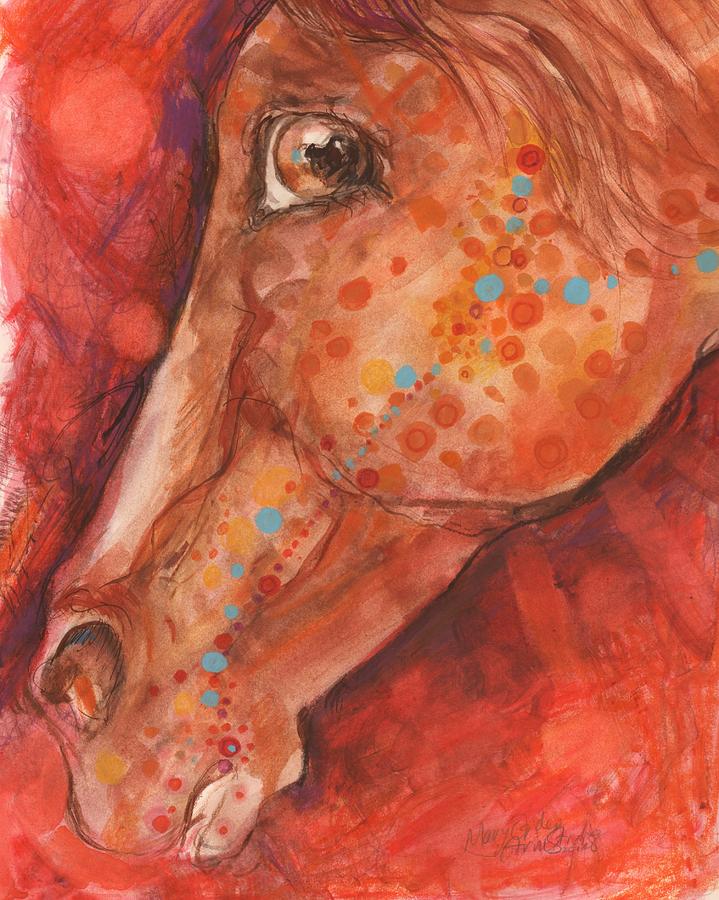 Indian pony Painting by Mary Armstrong