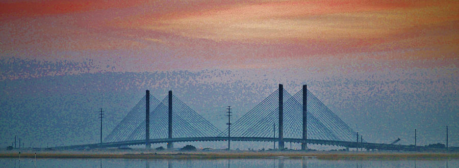 Indian River Bridge Saturation Photograph by Billy Beck