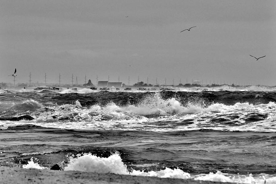 Indian River Life-Saving Station - Black and White Photograph by Kim Bemis
