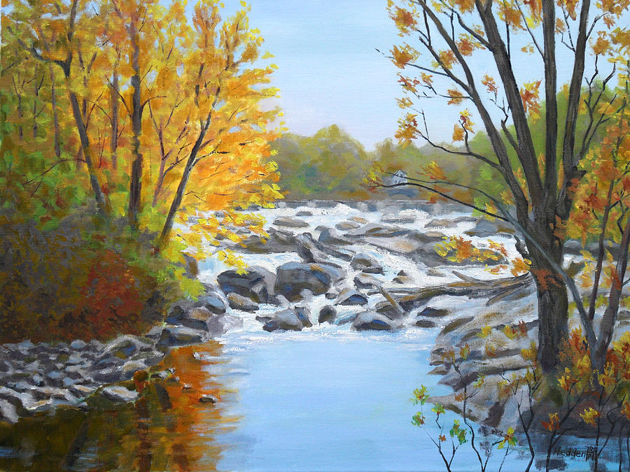 Indian River  Rapids Philadelphia NY Painting by Robert P Hedden