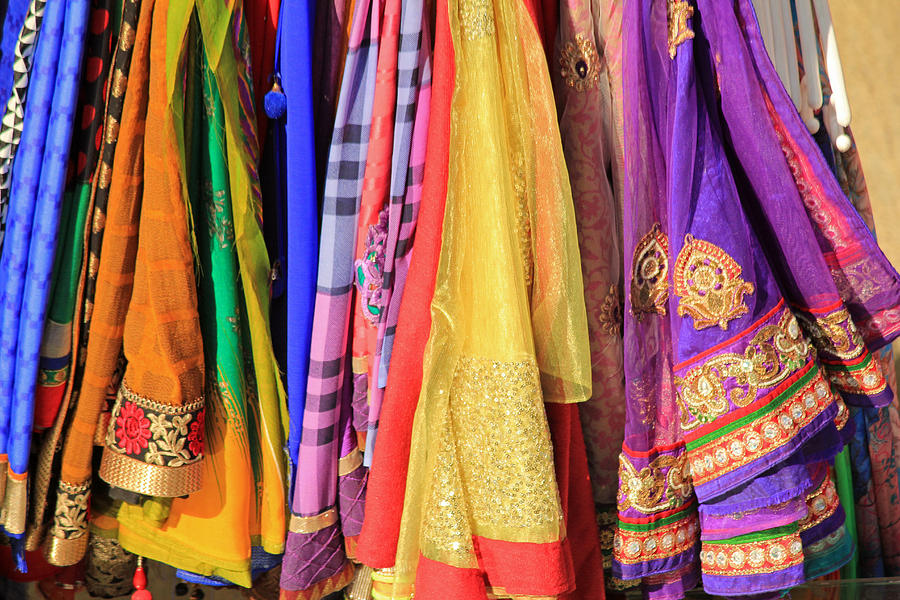 Clothing Photograph - Indian Sarees by E Faithe Lester