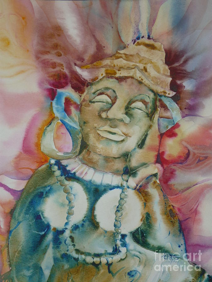 Indian Statue Painting by Donna Acheson-Juillet