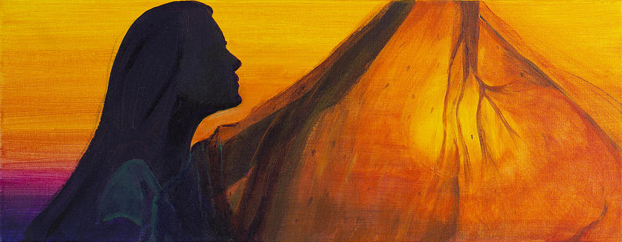 Sun Painting - Indian sun by Barbara Klimova