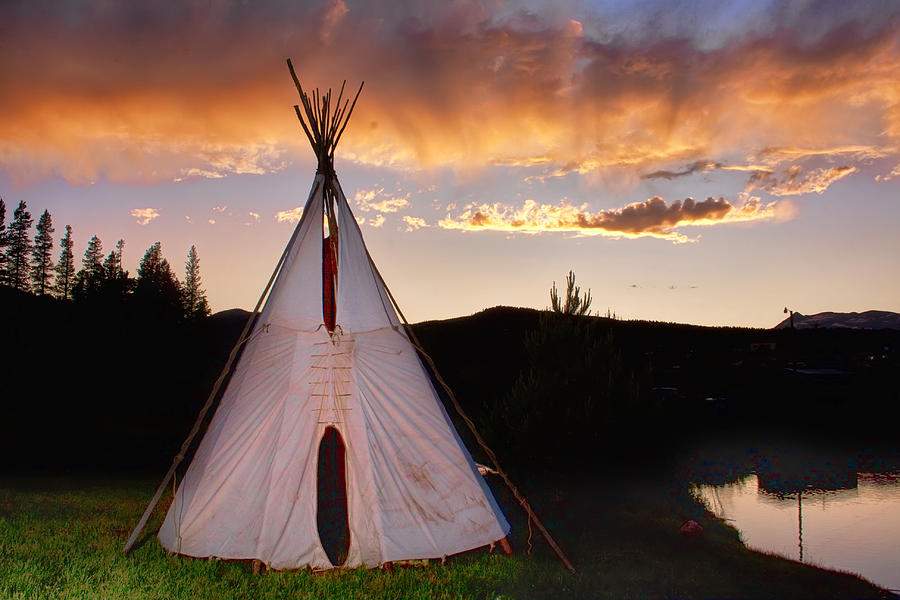 Indian Teepee Sunset  Photograph by James BO Insogna