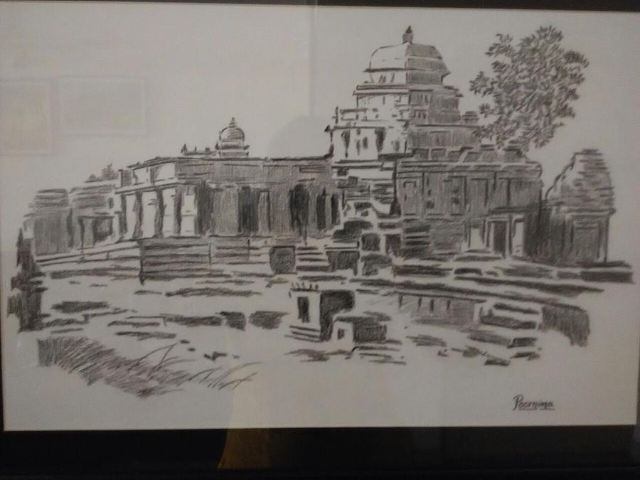 A simple pencil sketch of a Hindu temple by bharatiyasketcher on DeviantArt