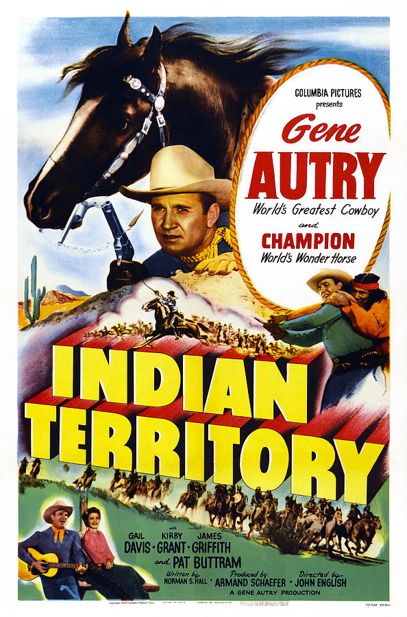 Movie Photograph - Indian Territory, Us Poster, Gene Autry by Everett