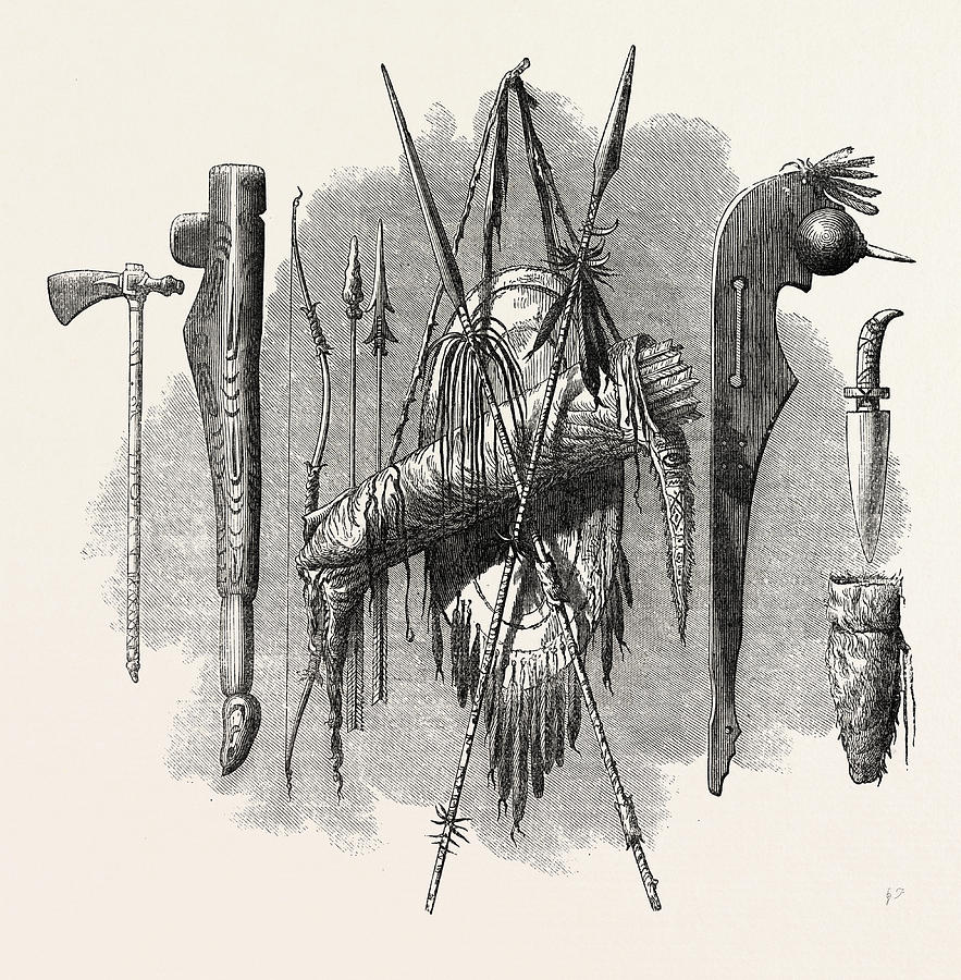 indian bow and arrows drawings