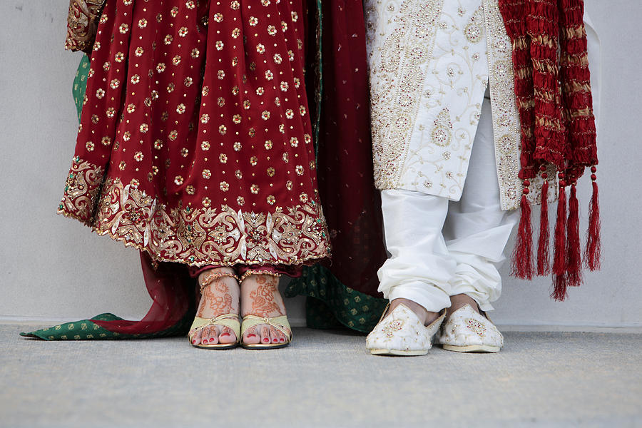 Indian Wedding Couple Feet Close-Up Photograph by Jessicaphoto