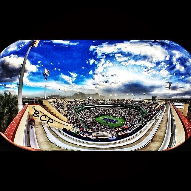 Tennis Photograph - Indian Wells #panorama #tennis #bnppo14 by Brett Connors