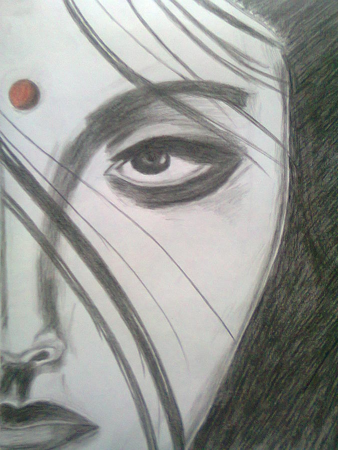 Share 61+ sketch indian woman - seven.edu.vn