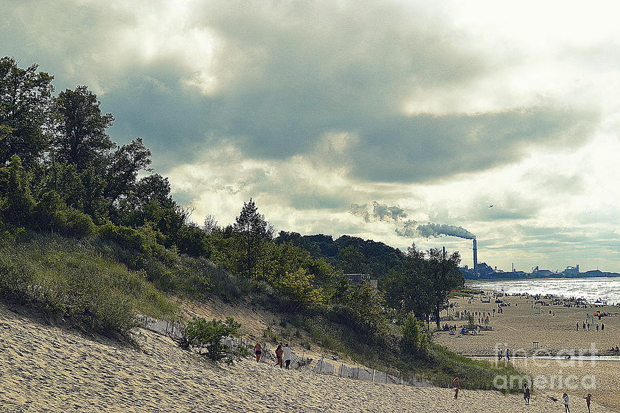 Indiana Dunes National Lakeshore Photograph - Indiana Dunes Industry  by Amy Lucid