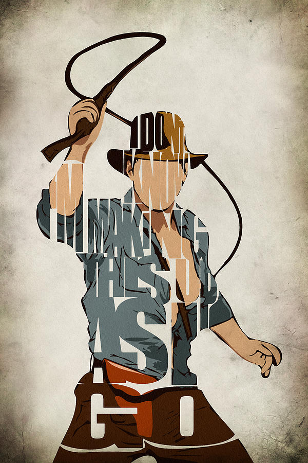 Indiana Jones Painting - Indiana Jones - Harrison Ford by Inspirowl Design