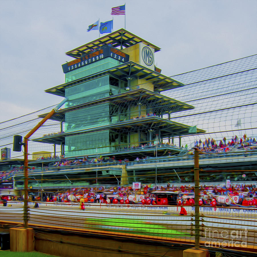Architecture Photograph - Indianapolis 500 May 2013 Square by David Haskett II