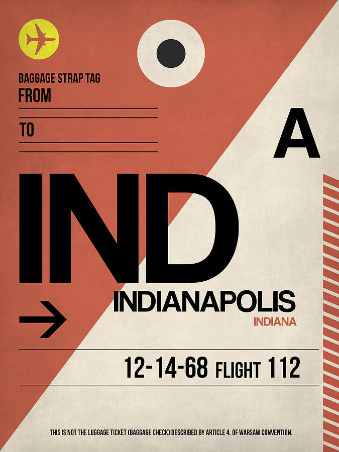 Indianapolis Airport Poster 1 Digital Art by Naxart Studio