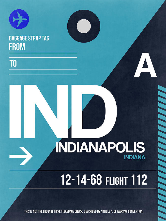 Indianapolis Digital Art - Indianapolis Airport Poster 2 by Naxart Studio
