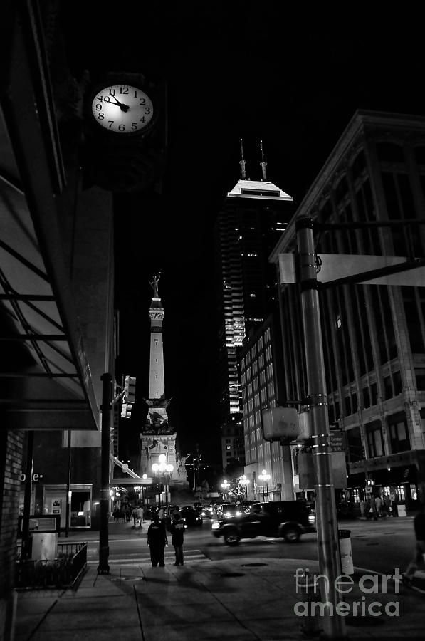Indianapolis Photograph - Indianapolis At Night by Bob Stone