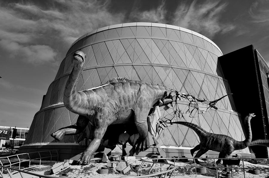 Indianapolis Childrens Museum Black and White Photograph by David Haskett II
