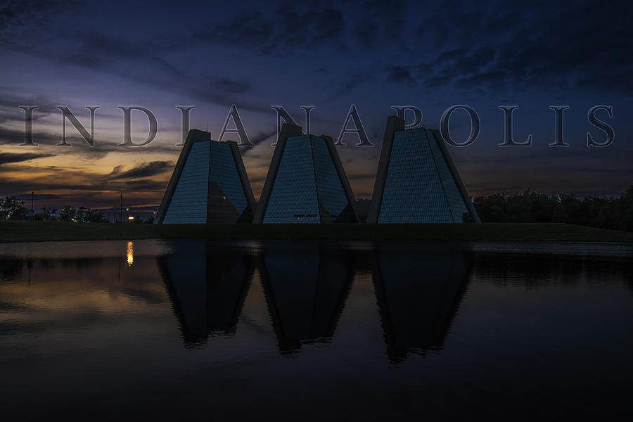 Indianapolis Indiana Hoosiers Pyramids Name Photograph by David Haskett II