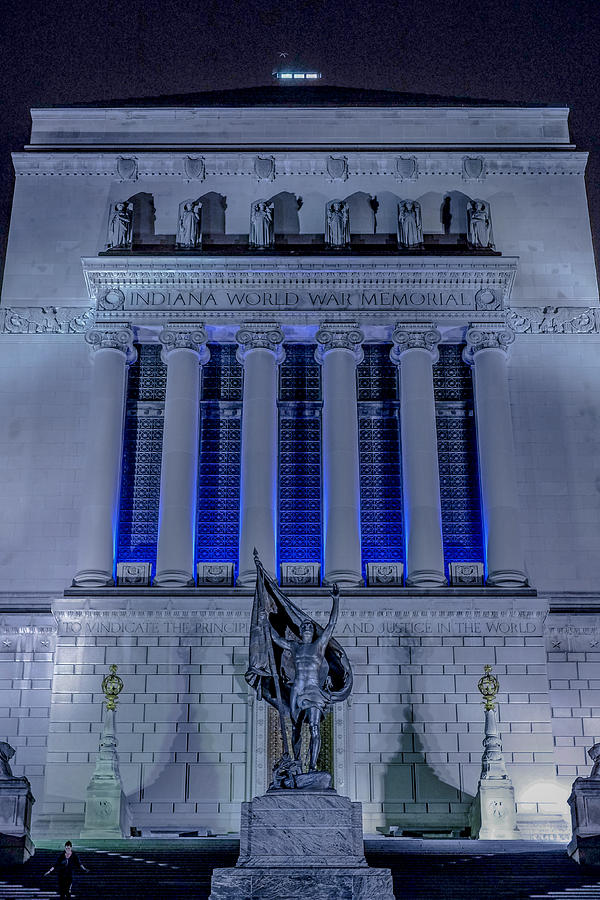 Purdue University Photograph - Indianapolis Indiana World War Memorial by David Haskett II
