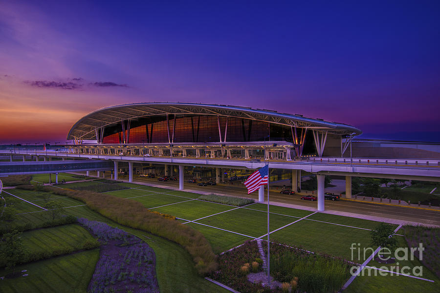 Indianapolis International Airport Sunset Alpha Photograph