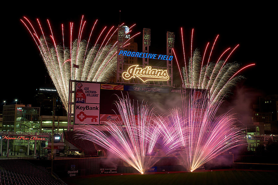 Cleveland Indians Fireworks Photograph by Brad Hartig BTH Photography