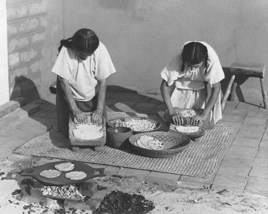 Indians Making Tortillas Photograph by Underwood Archives Onia
