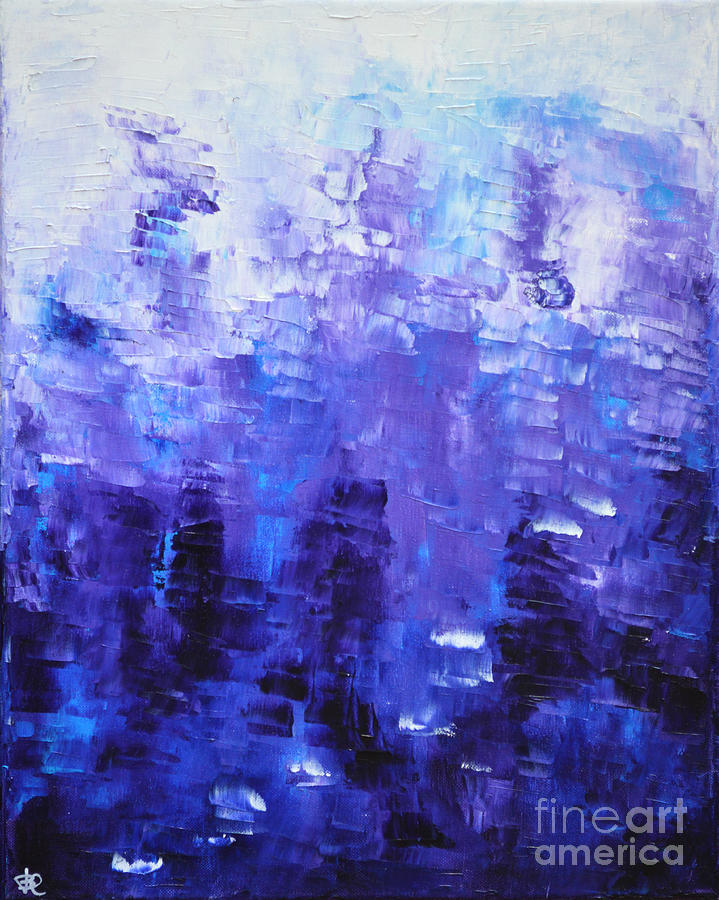 Blue Code Painting by Belinda Capol