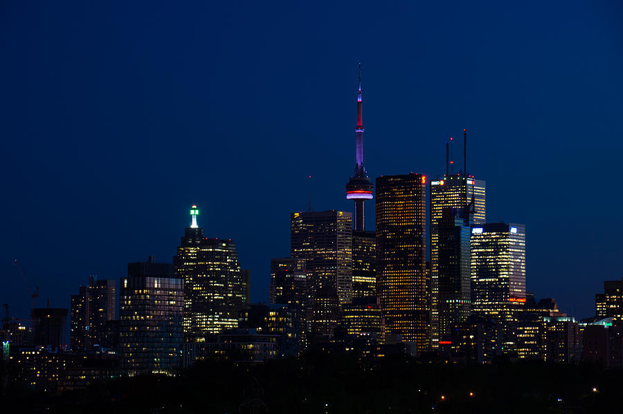 Indigo Sky and Toronto Skyline Photograph by Georgia Mizuleva