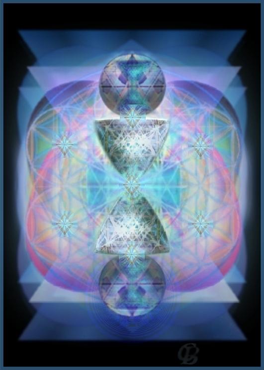 Indigo Digital Art - Indigoaurad Chalice Orbing Intwined Hearts by Christopher Pringer Indigo Digital Art - Indigoaurad Chalice Orbing Intwined Hearts by Christopher Pringer