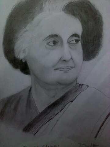 Indira Gandhi Drawing by Johnson Moya  Pixels