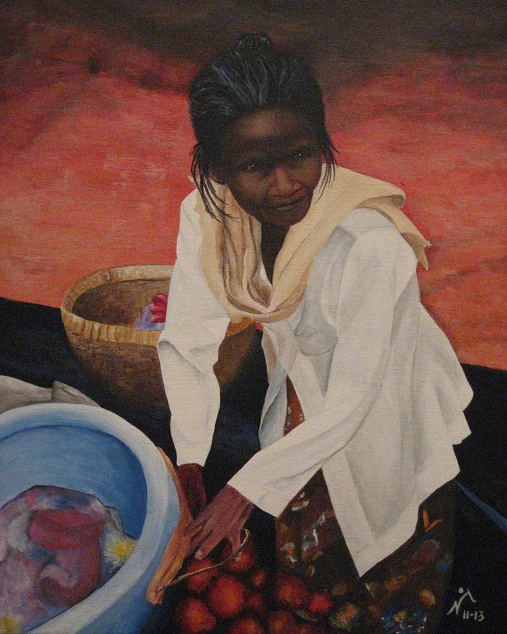 Indonesian Woman Painting by Barbara Nault - Fine Art America