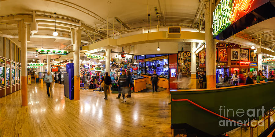 Indoor Panorama of Pike Place Market Photograph by Silvio Ligutti