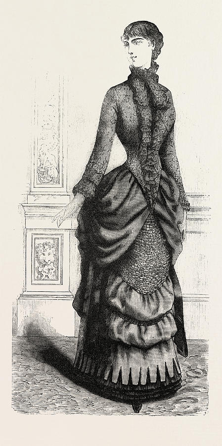 Vintage Drawing - Indoor Toilette Front, Fashion by English School
