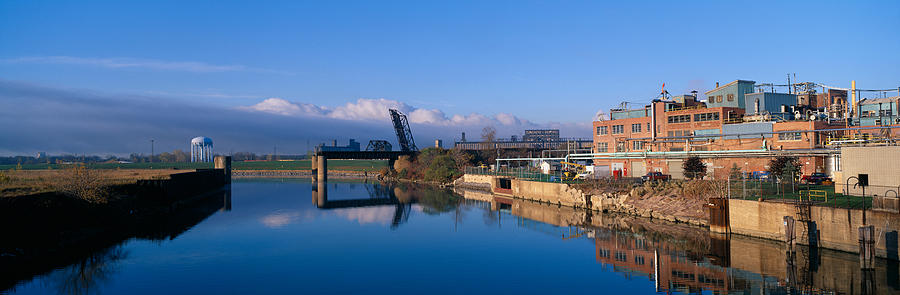 Detroit Photograph - Industrial Landscape Along Rogue River by Panoramic Images
