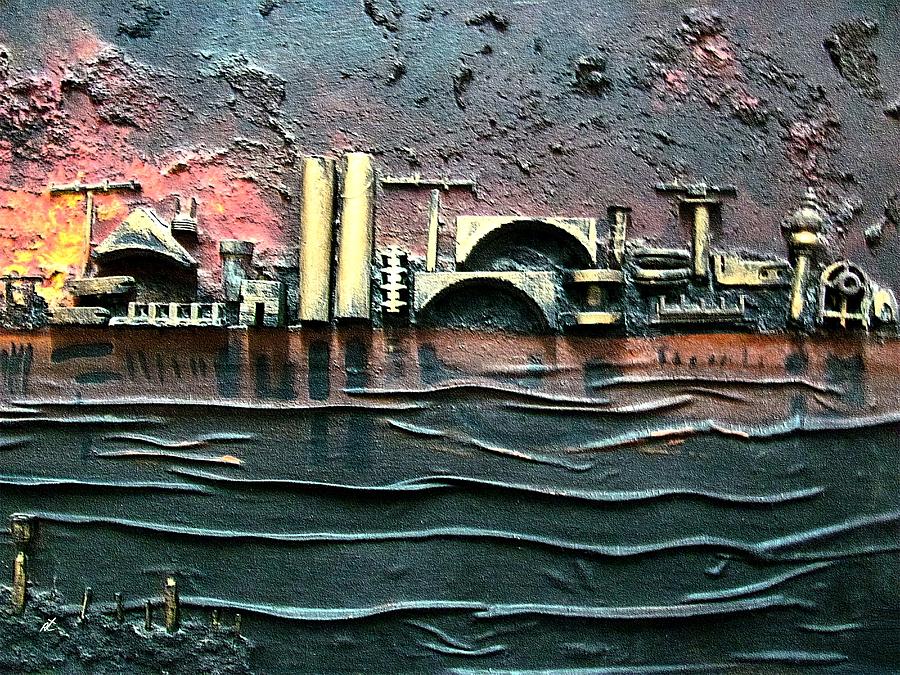 Contemporary Painting - Industrial Port-part 2 by rafi talby by Rafi Talby Contemporary Painting - Industrial Port-part 2 by rafi talby by Rafi Talby