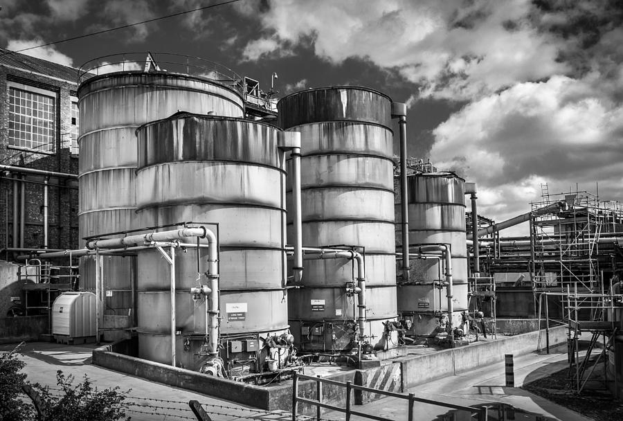 Industrial Photograph - Industrial Silos. by Gary Gillette Industrial Photograph - Industrial Silos. by Gary Gillette