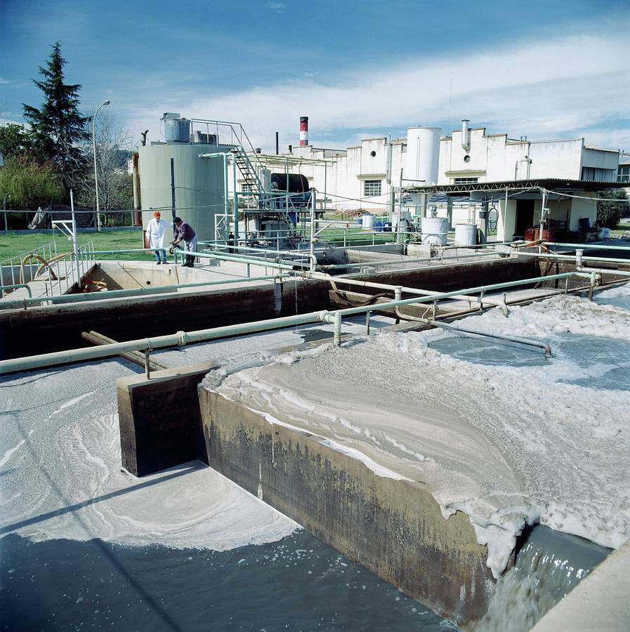 Industrial Waste Treatment Plant Photograph by Steve Percival/science Photo Library