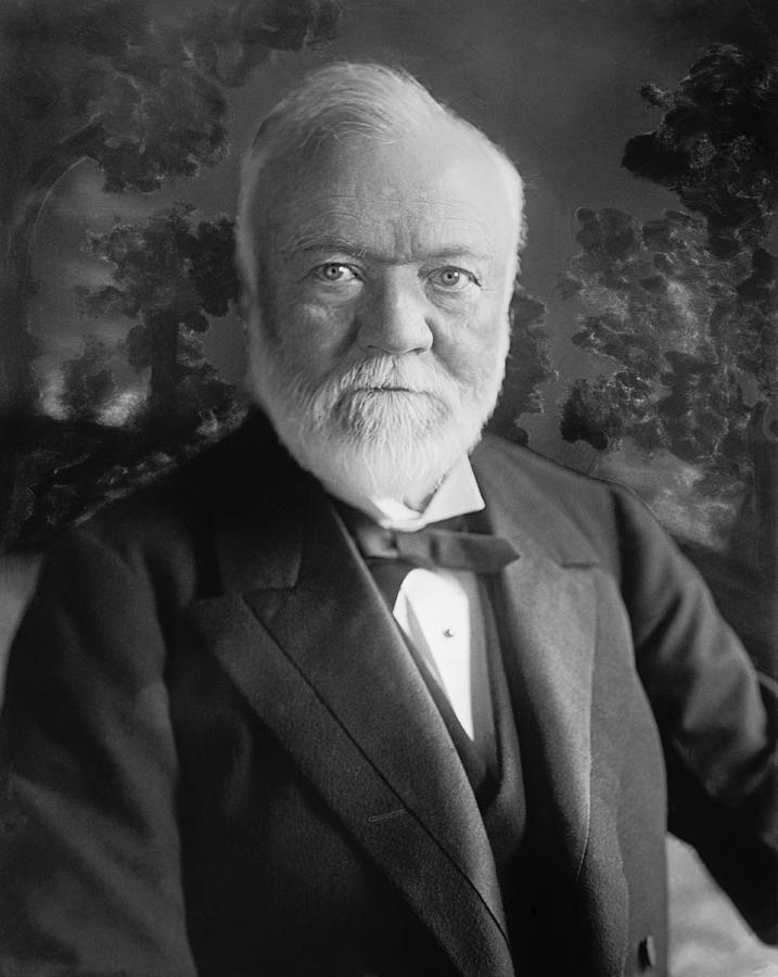 Black And White Photograph - Industrialist Andrew Carnegie by Underwood Archives