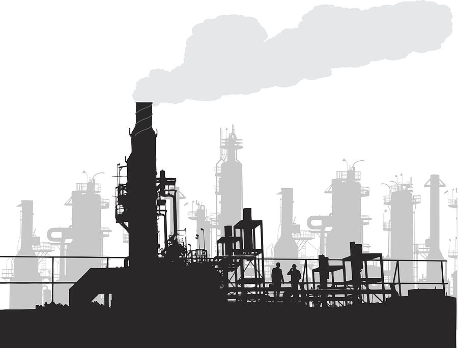 Industry Pollustion Drawing by A-Digit