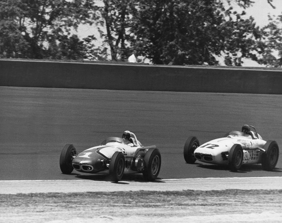 Indy 500 Race Cars Photograph by Underwood Archives