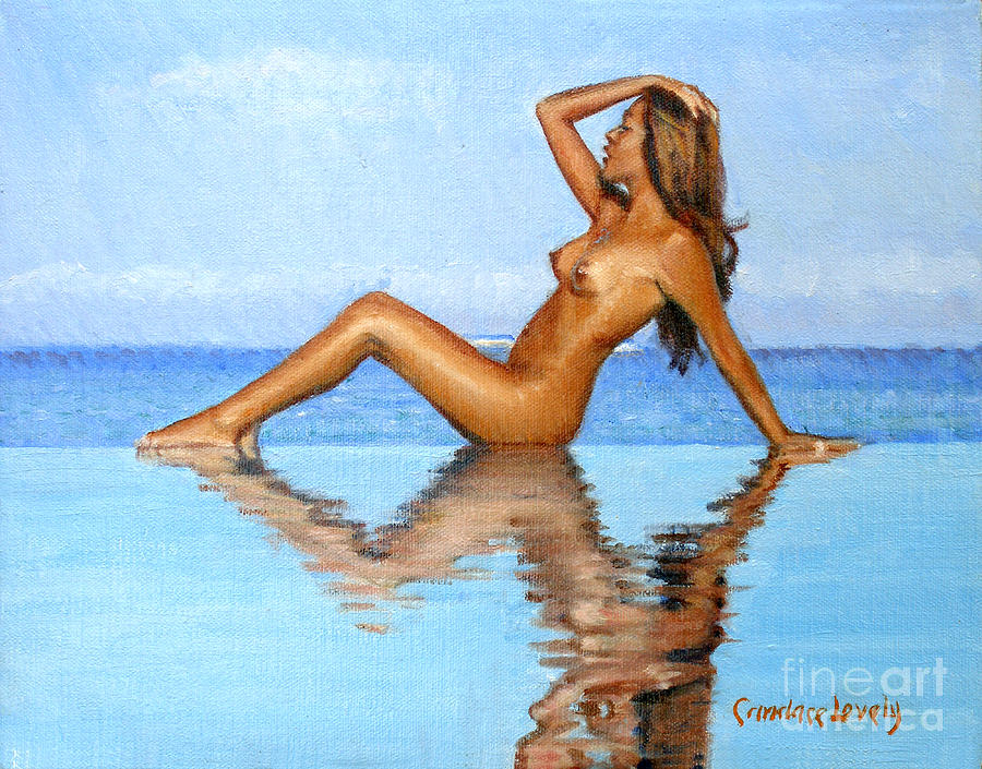 Infinity Pool Nude Painting by Candace Lovely