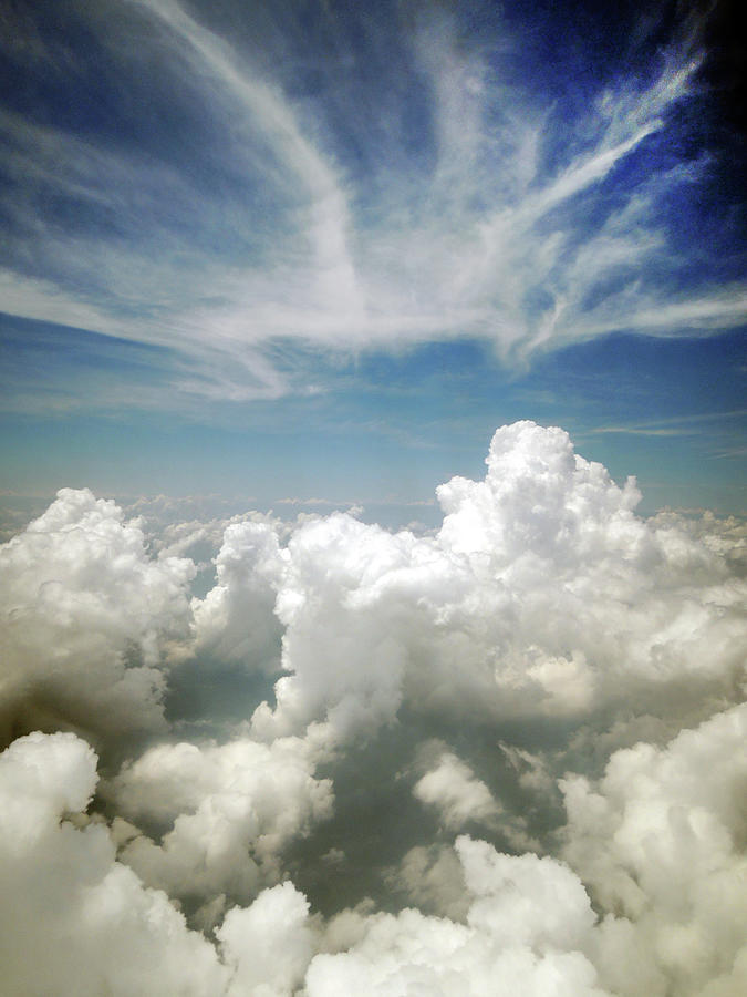 Inflight Sky Shot Of The Cotton-like Photograph by Melindachan